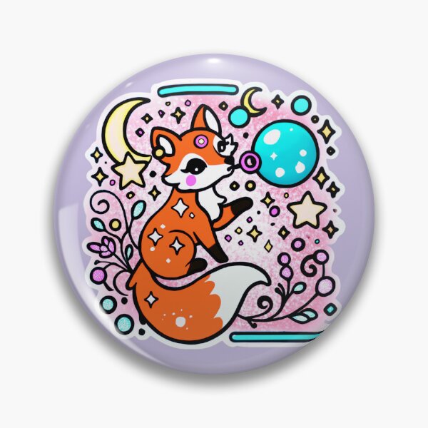 Item preview, Whimsical Celestial Fox – Vibrant Cosmic Dreams Art designed and sold by CritterManiaUK.