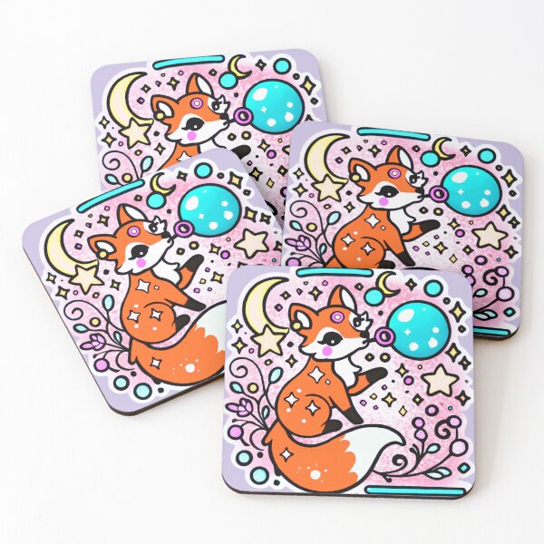 Item preview, Whimsical Celestial Fox – Vibrant Cosmic Dreams Art designed and sold by CritterManiaUK.
