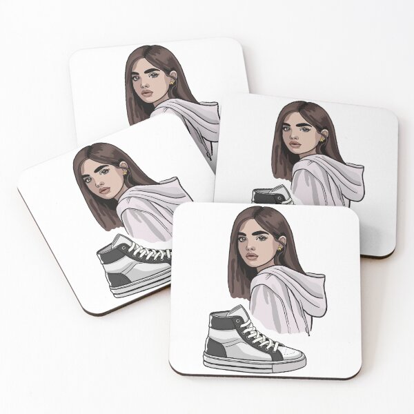 Item preview, Girl with a gray hoodie and a gray sneaker designed and sold by Sneakerlike.