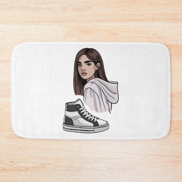 Item preview, Girl with a gray hoodie and a gray sneaker designed and sold by Sneakerlike.