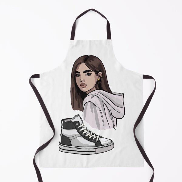 Item preview, Girl with a gray hoodie and a gray sneaker designed and sold by Sneakerlike.