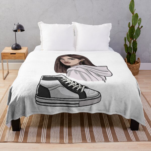 Item preview, Girl with a gray hoodie and a gray sneaker designed and sold by Sneakerlike.