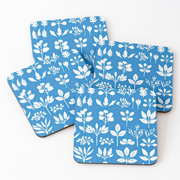 Item preview, Blue and White Leaves designed and sold by Kybruno's Creations.