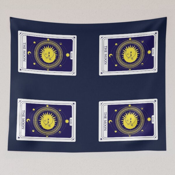 Item preview, The Moon Tarot Card designed and sold by pixelatedthread.