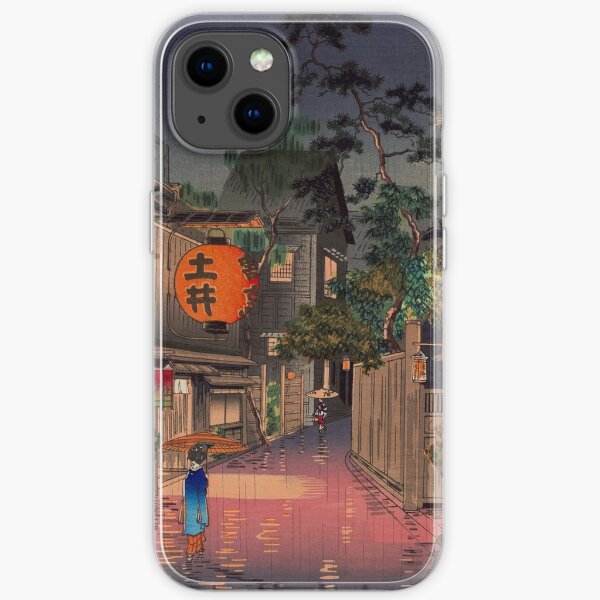 Night Street Rain iPhone Soft Case