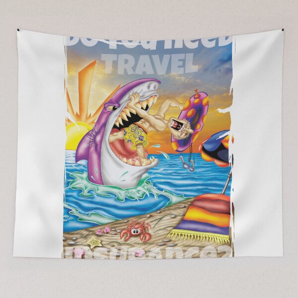 Item preview, a fun cartoon illustration for travel insurance designed and sold by Dimisbarbarian.