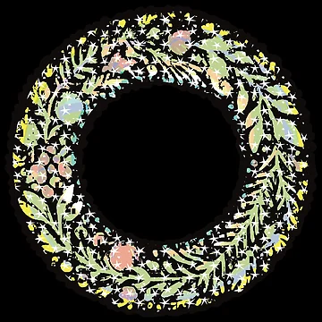 Artwork thumbnail, Rustic Colourful Winter Berry Wreath by Rickybrook