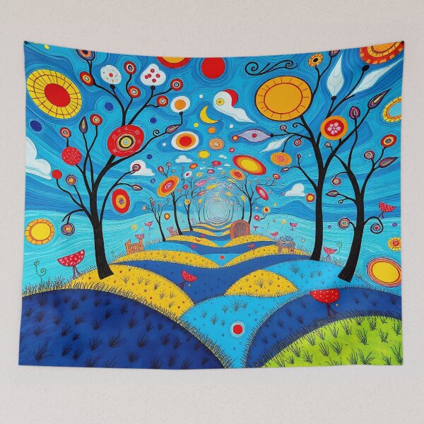 Item preview, Whimsical Journey Through Colorful Fields designed and sold by Vitalka-uk.