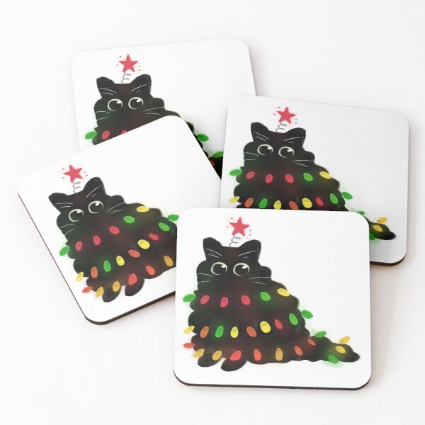 Item preview, Black Cat Christmas Tree designed and sold by Asutip.