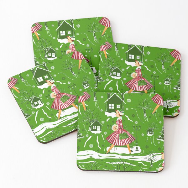 Item preview, vintage christmas lady snowflakes 1950s  designed and sold by Gossip Rag.