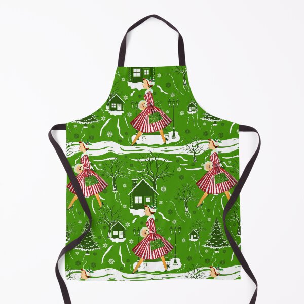 Item preview, vintage christmas lady snowflakes 1950s designed and sold by Gossip Rag.