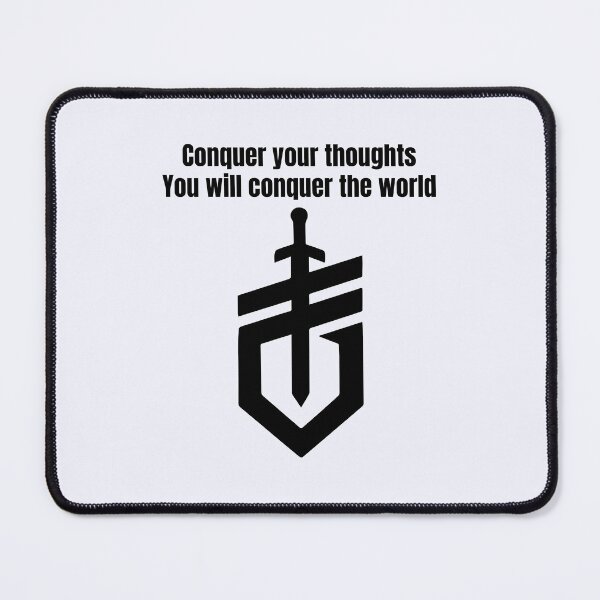 Item preview, Conquer Your Thoughts - Motivational Sword Design designed and sold by -DEEWOLF-.