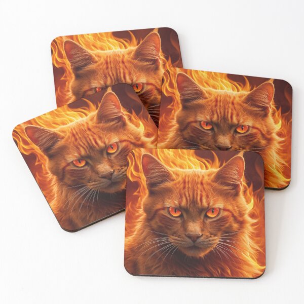 Item preview, Blazing Inferno Cat designed and sold by RebelPaintBrush.