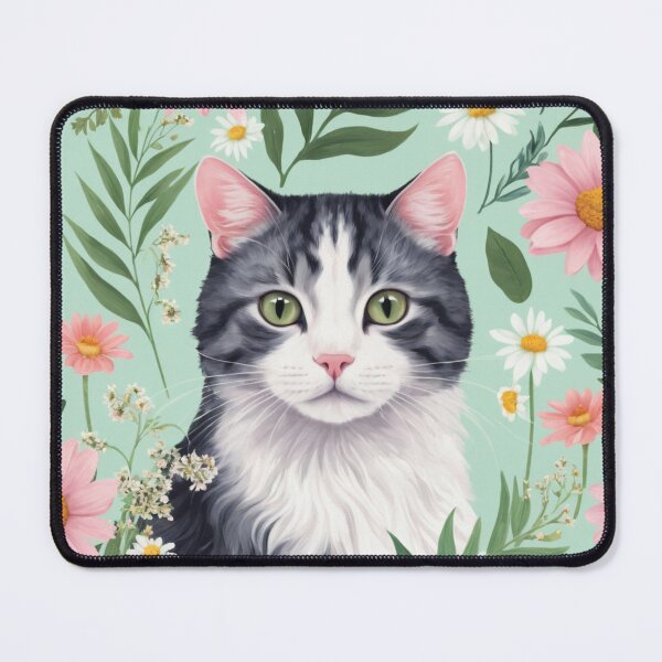 Item preview, Intricate Botanical Cat designed and sold by RebelPaintBrush.