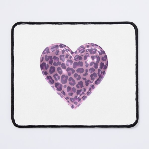 Item preview, y2k pink leopard print glossy heart designed and sold by 666cherry.