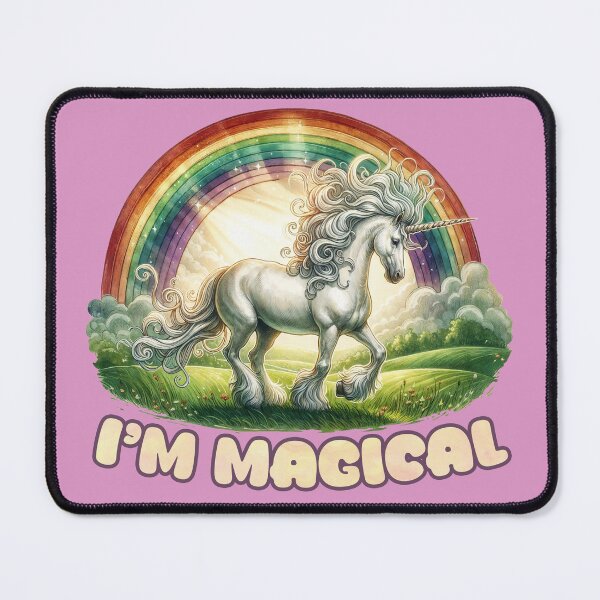 Item preview, Magical Unicorn with Rainbow Design I'm Magical Fantasy designed and sold by Victor Shadehorn.