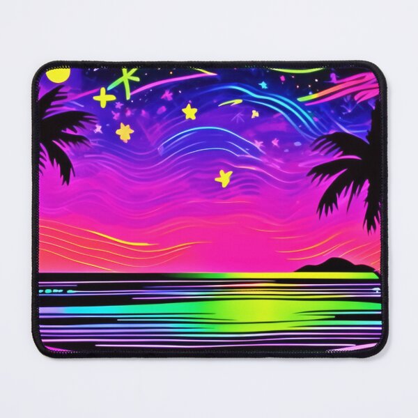 Item preview, Neon Night Beachscape designed and sold by Health And Fitness Posts e-Store.
