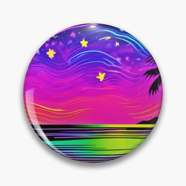 Item preview, Neon Night Beachscape designed and sold by Health And Fitness Posts e-Store.