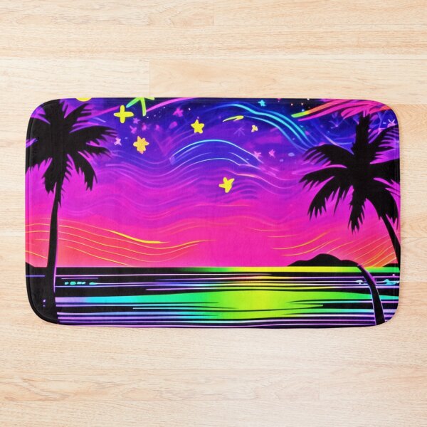 Item preview, Neon Night Beachscape designed and sold by Health And Fitness Posts e-Store.