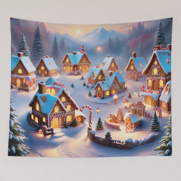 Item preview, Santa's Gingerbread Village, North Pole designed and sold by ACuriousshoppe.