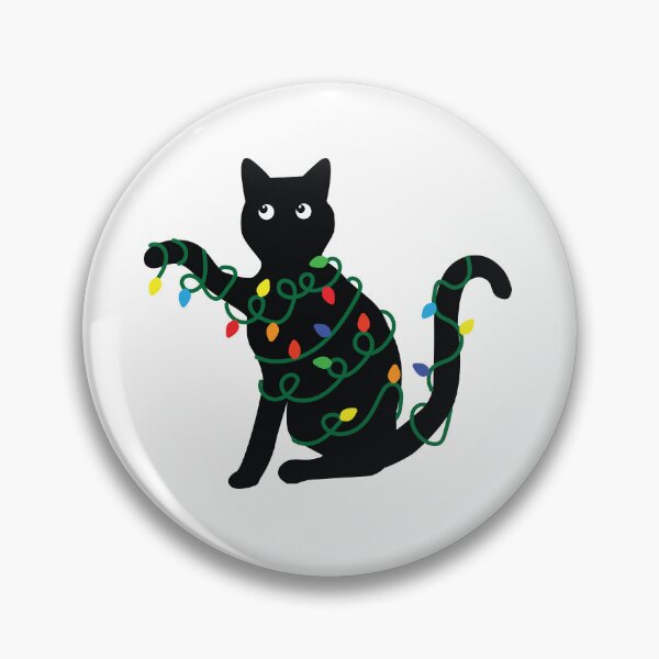 Item preview, Cat with Christmas Lights designed and sold by MagnoliaLake.