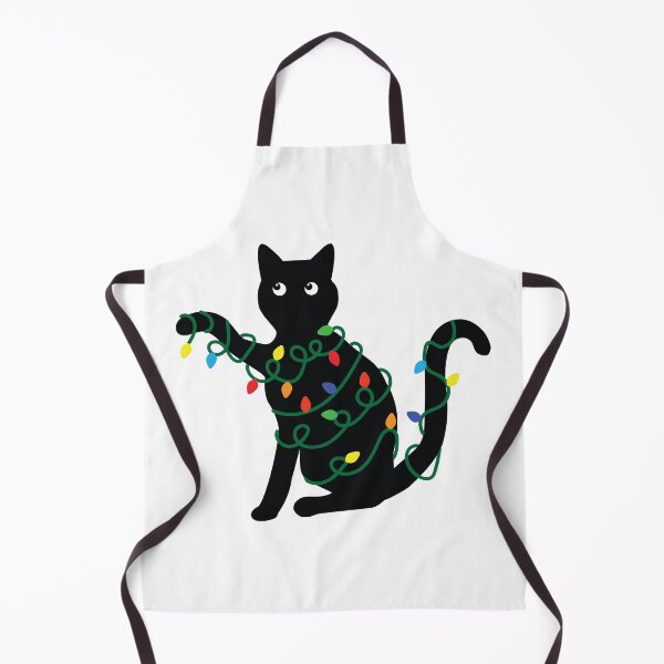 Item preview, Cat with Christmas Lights designed and sold by MagnoliaLake.