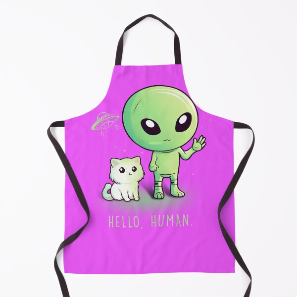 Item preview, Cute Alien UFO Extraterrestrial Kitty designed and sold by ttuniques.