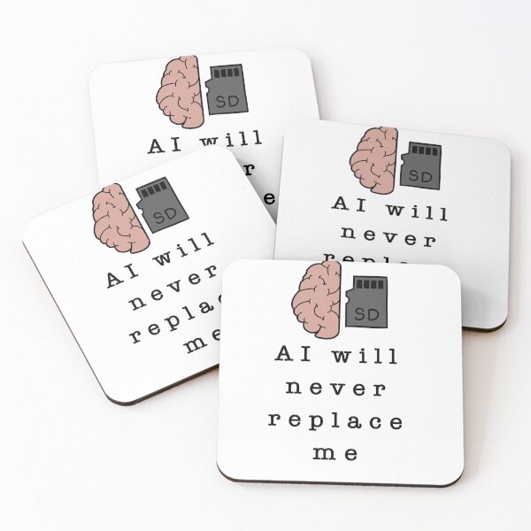 Item preview, AI will never replace me, brain SD card design designed and sold by GnomelyDragon.