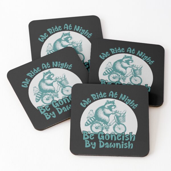 Item preview, Funny Raccoon Riding Bicycle, We Ride At Midnight designed and sold by AlienOccupation.