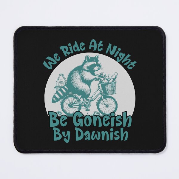 Item preview, Funny Raccoon Riding Bicycle, We Ride At Midnight designed and sold by AlienOccupation.