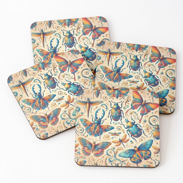 Item preview, Vibrant Insect Pattern designed and sold by Porosenok.
