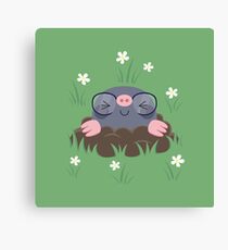Cute little moles Canvas Print