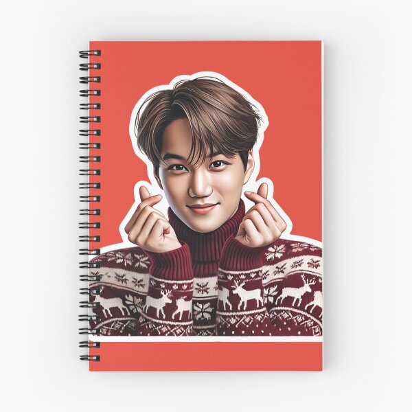 Item preview, EXO Kai Holiday Sticker | Festive Kpop Sweater with Mistletoe and Korean Heart Gesture" designed and sold by DEEPDesignsART.