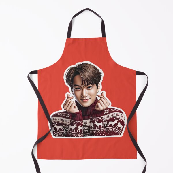 Item preview, EXO Kai Holiday Sticker | Festive Kpop Sweater with Mistletoe and Korean Heart Gesture" designed and sold by DEEPDesignsART.