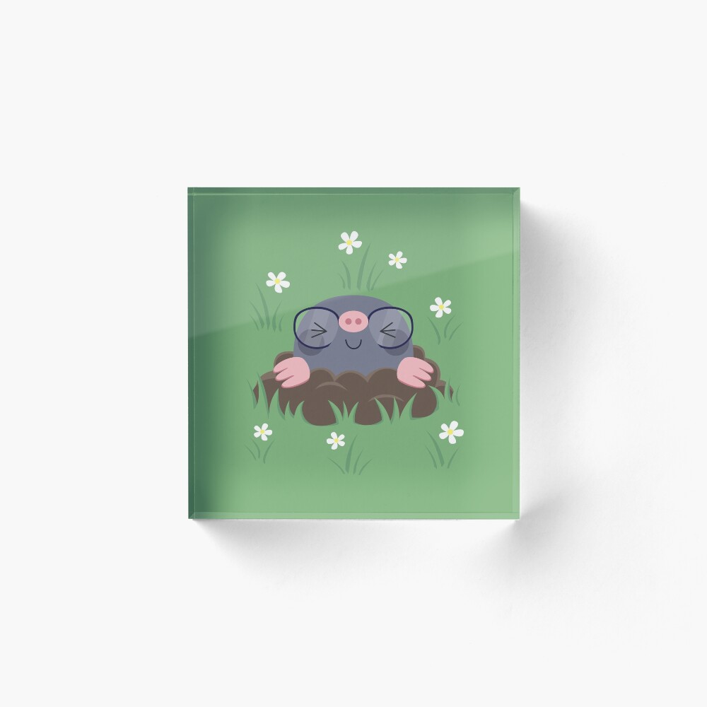 Cute little moles Acrylic Block