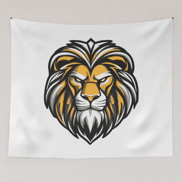 Item preview, A Lion Face Illustration  designed and sold by ThaiArtShop.