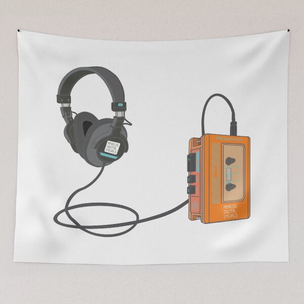 Item preview, Vintage Cassette Player Aesthetic (Princeton Orange Colorway) Analog / Music designed and sold by analogdigitalvz.