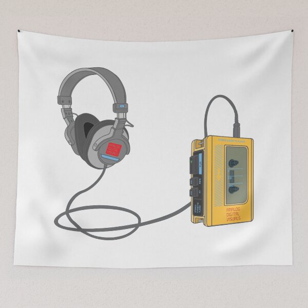 Item preview, Vintage Cassette Player Aesthetic (Maize Yellow Colorway) Analog / Music designed and sold by analogdigitalvz.