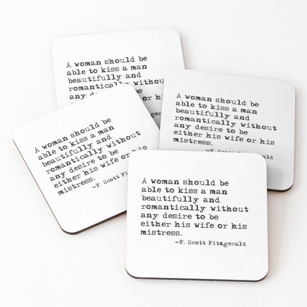 Item preview, Kiss a man beautifully - F Scott Fitzgerald quote designed and sold by peggieprints.