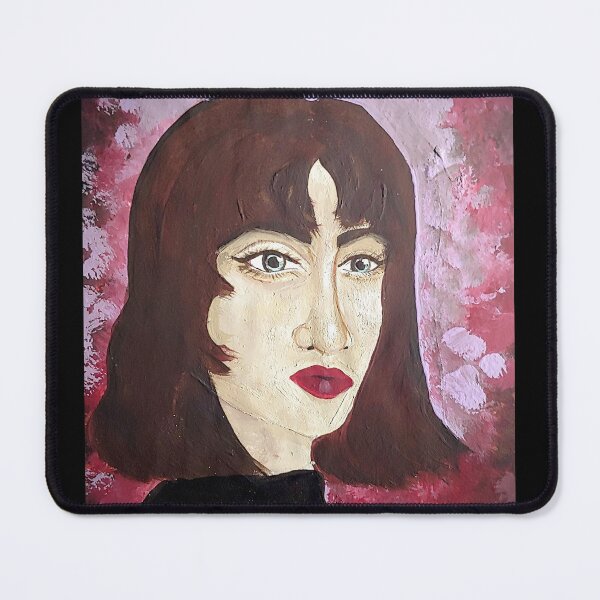 Item preview, Acrylic Study of a Woman Red Background designed and sold by QreativeDesign.
