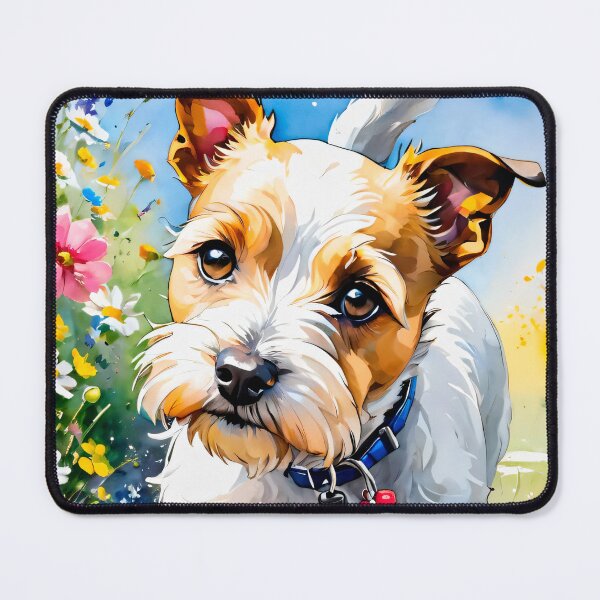 Item preview, Terrier puppy in the garden designed and sold by Cute-adorable.
