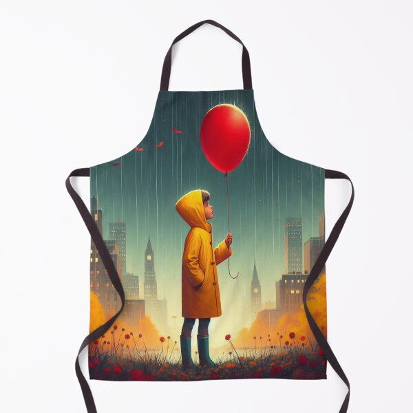 Item preview, AI generated boy with a balloon designed and sold by AI-this-is-AI.