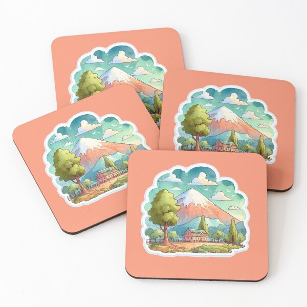 Item preview, Pumalin Park Chile Watercolor Minimalist Sticker,   designed and sold by PaintMeWorld.