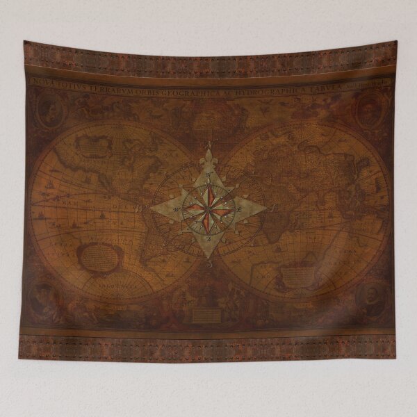 Item preview, Antique Steampunk Old World Map Decor  designed and sold by Skye Ryan-Evans.