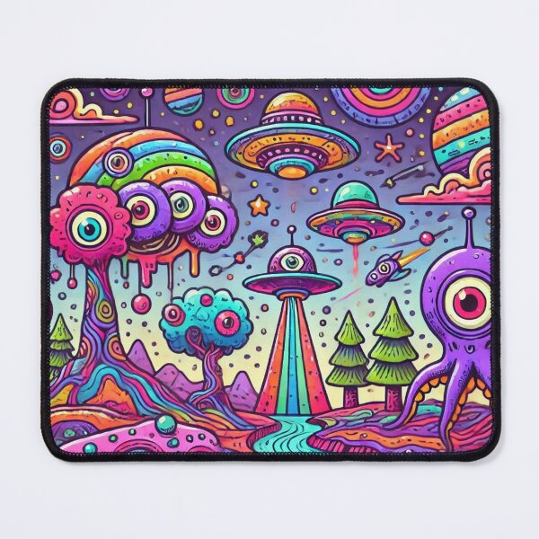 Item preview, Colorful Abstract Alien City  designed and sold by WyckedLynn.