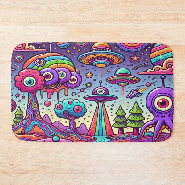 Item preview, Colorful Abstract Alien City  designed and sold by WyckedLynn.