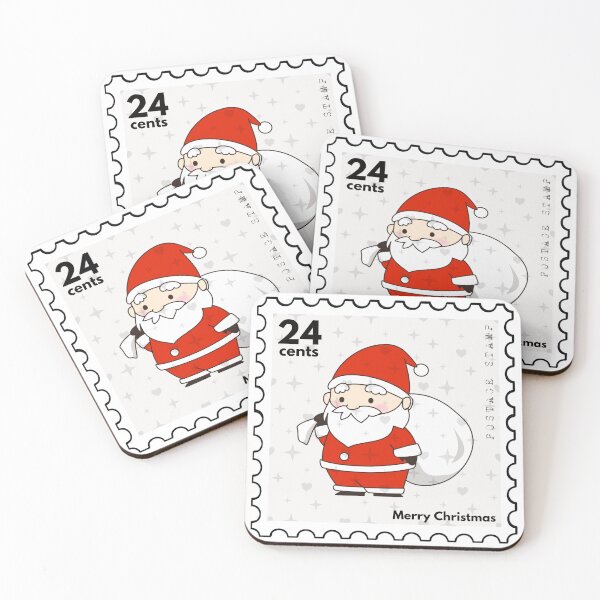 Item preview, Merry Christmas Postage Stamp designed and sold by RabbitK.