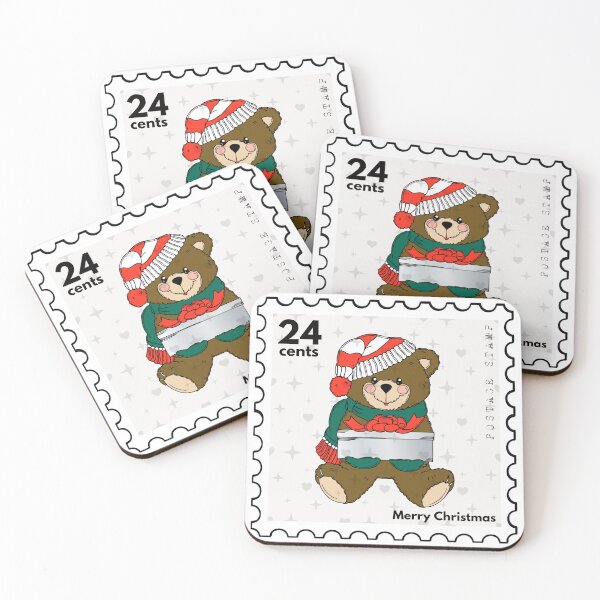 Item preview, Merry Christmas Postage Stamp designed and sold by RabbitK.