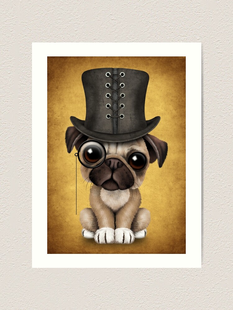 pug in a top hat