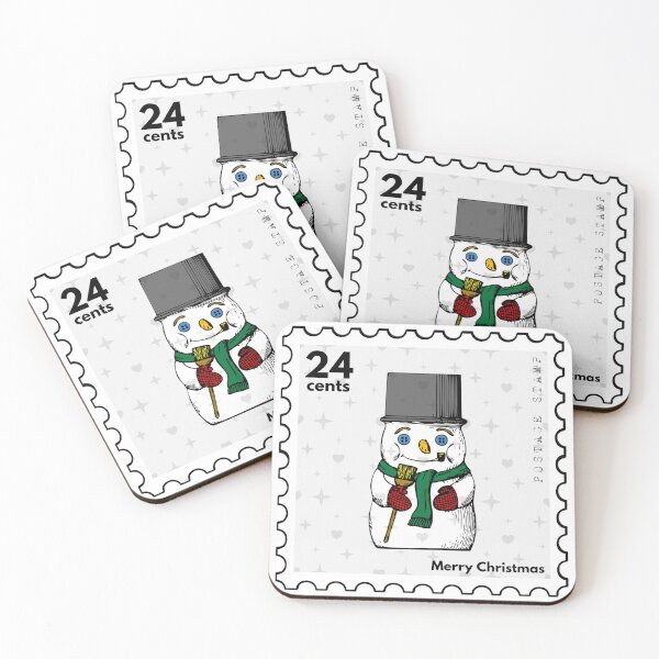 Item preview, Merry Christmas Postage Stamp designed and sold by RabbitK.